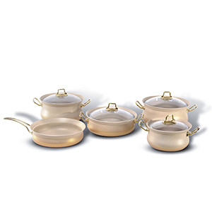 Batterie Granite OMS Collection 9 Pièces - Crème